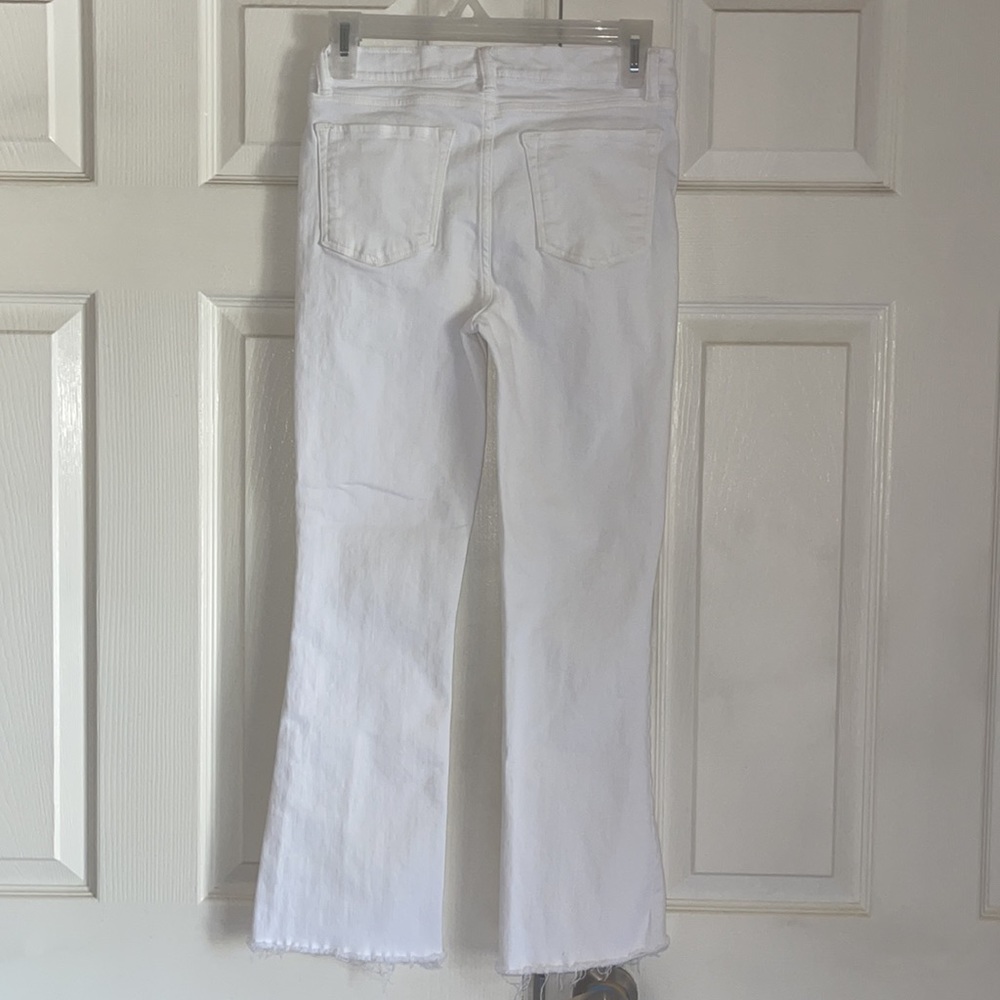 All Saints White Zoe Cropped Bootcut Jeans - Picture 3 of 5